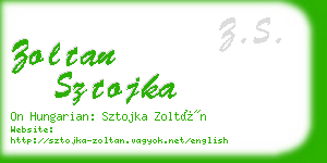 zoltan sztojka business card